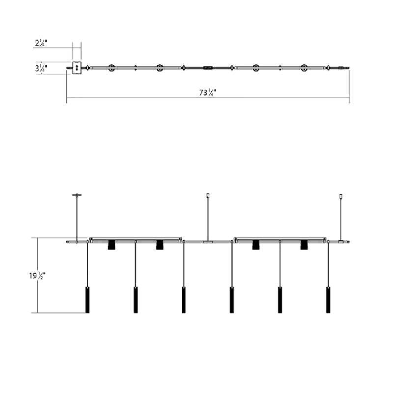 Suspenders庐 12 - Light LED Chandelier