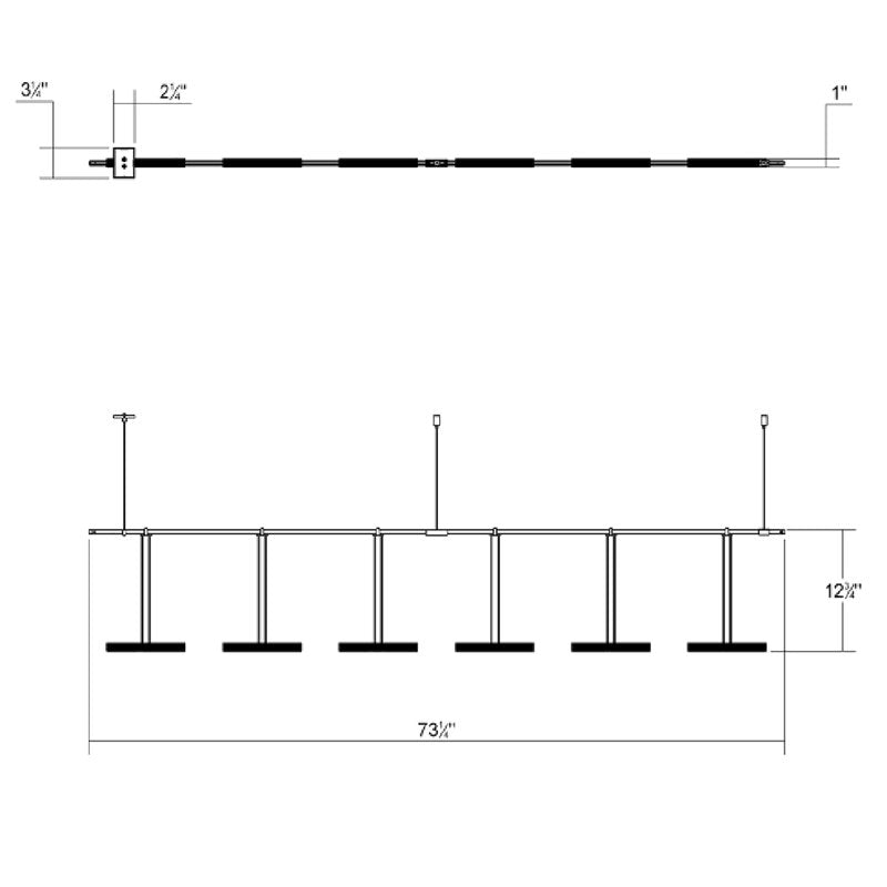 Suspenders庐 12 - Light LED Chandelier