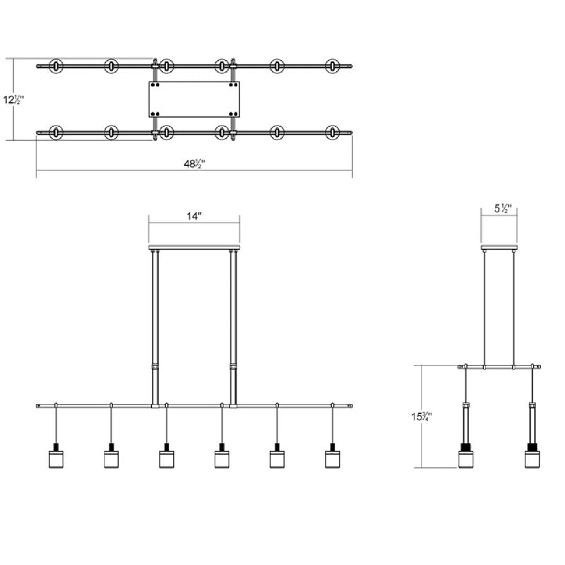 Suspenders® 12 - Light LED Pendant