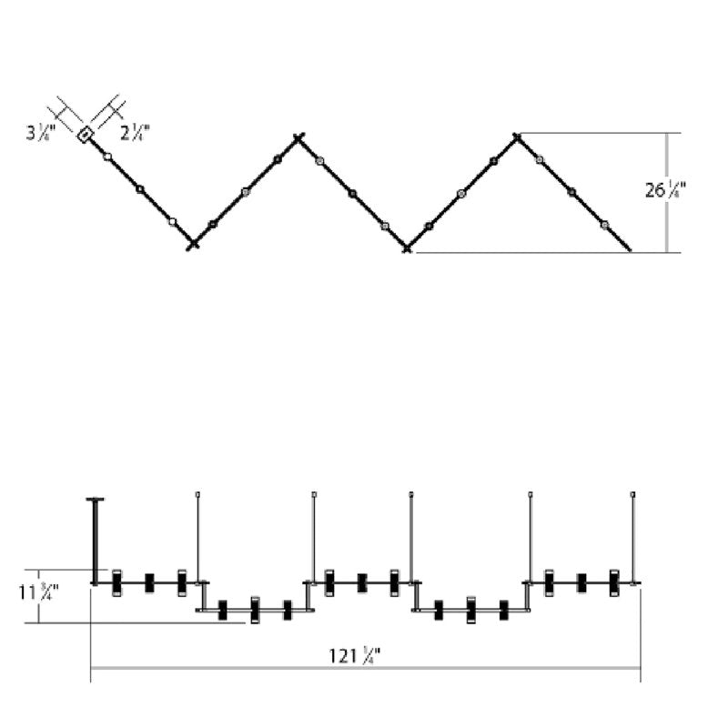 Suspenders庐 15 - Light LED Chandelier