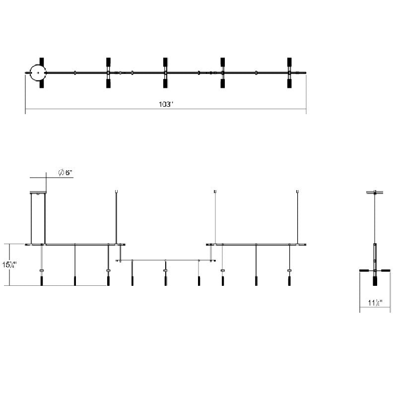 Suspenders庐 19 - Light LED Chandelier
