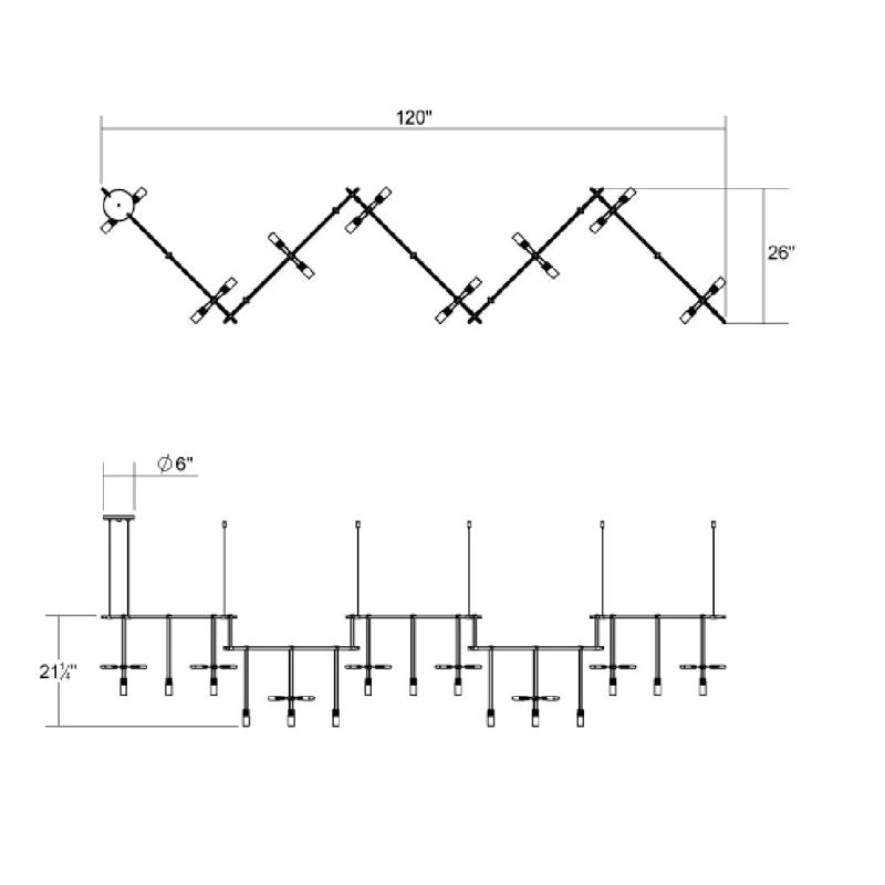 Suspenders庐 31 - Light LED Chandelier
