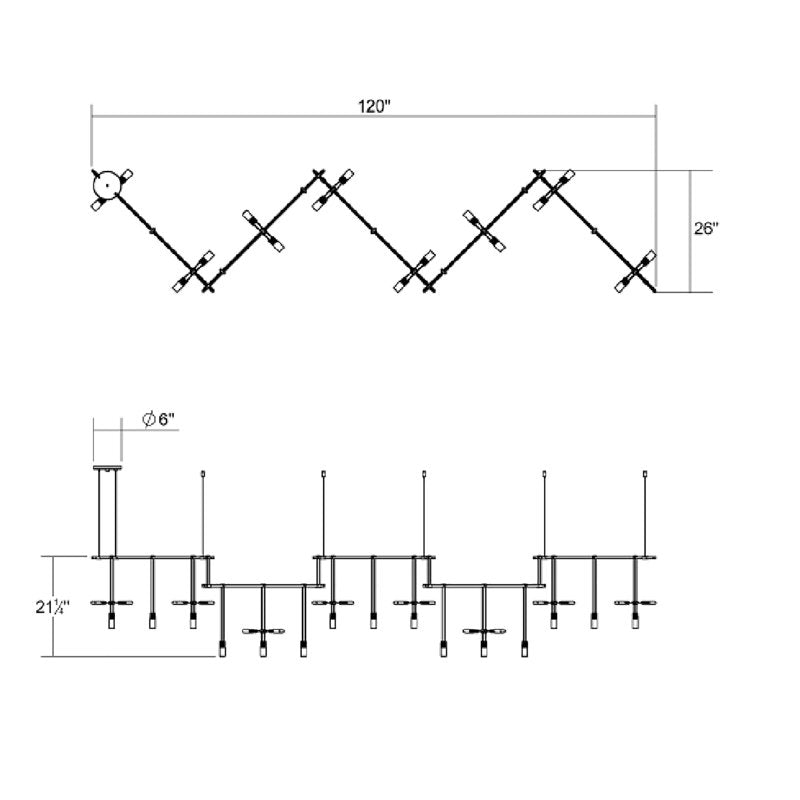Suspenders庐 31 - Light LED Chandelier
