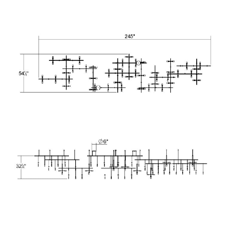 Suspenders庐 35 - Light LED Chandelier