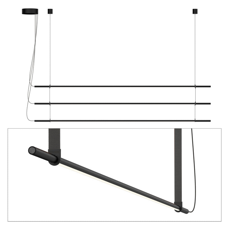 T.O 3 - Light Kitchen Island Modern Linear Pendant