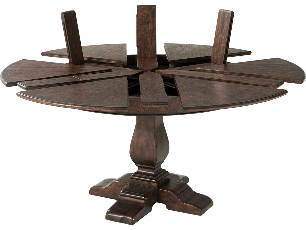 Althorp Victory Oak Jupe Extending Dining Table 56 Inch Diameter