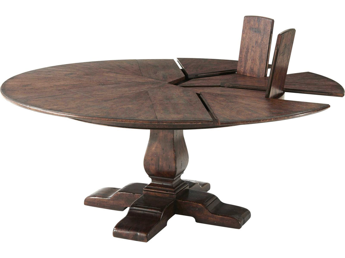 Althorp Victory Oak 72-Inch Circular Extending Dining Table