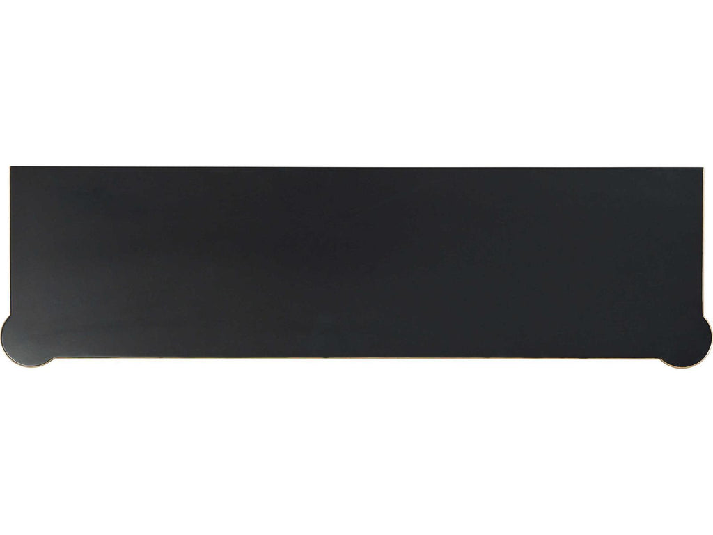 45" Mahogany Wood Chinoiserie Antique Gold Gilt Black Sideboard
