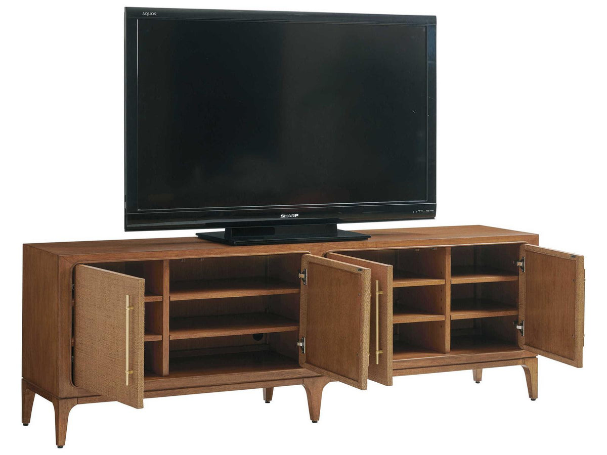 Home Palm Desert Sierra Madre 86-Inch Media Console TV Stand in Sundrenched Sierra Tan