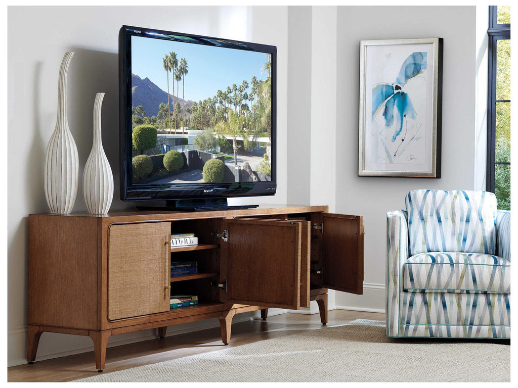Home Palm Desert Sierra Madre 86-Inch Media Console TV Stand in Sundrenched Sierra Tan