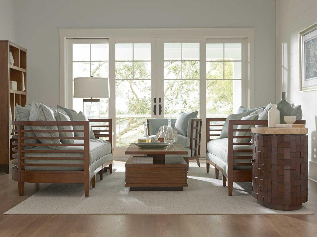 Ocean Club St. Lucia 3-Seat Sofa with Slat Back Design