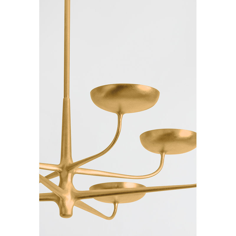 Taormina Chandelier in Vintage Gold Leaf