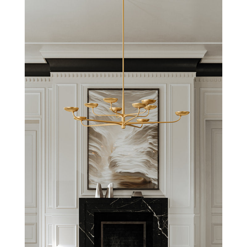 Taormina Chandelier in Vintage Gold Leaf