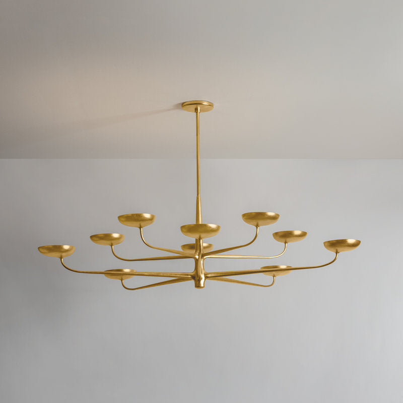 Taormina Chandelier in Vintage Gold Leaf