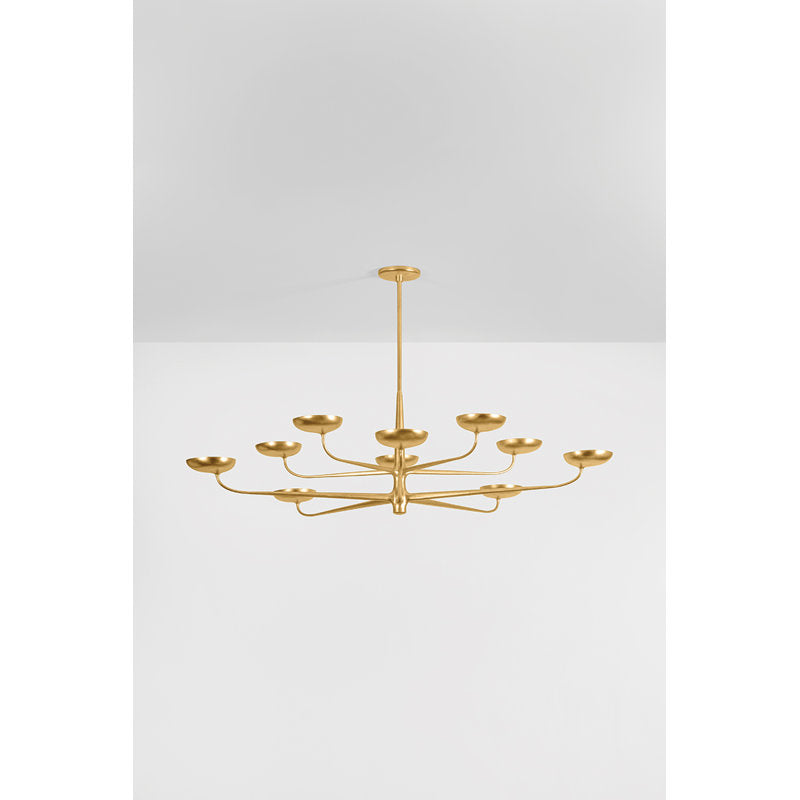 Taormina Chandelier in Vintage Gold Leaf