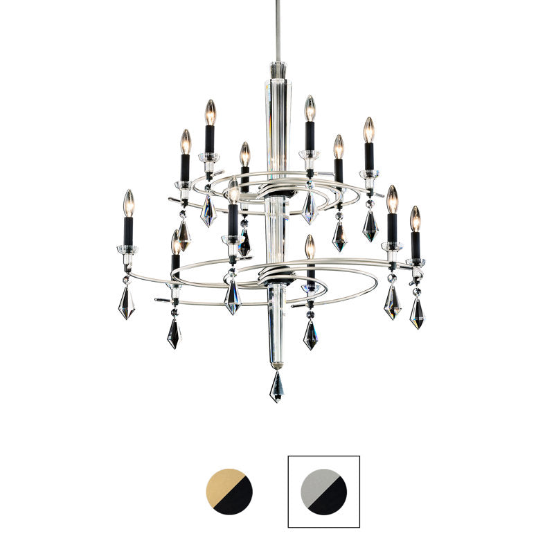 Tempest 12 Light Crystal LED Chandelier