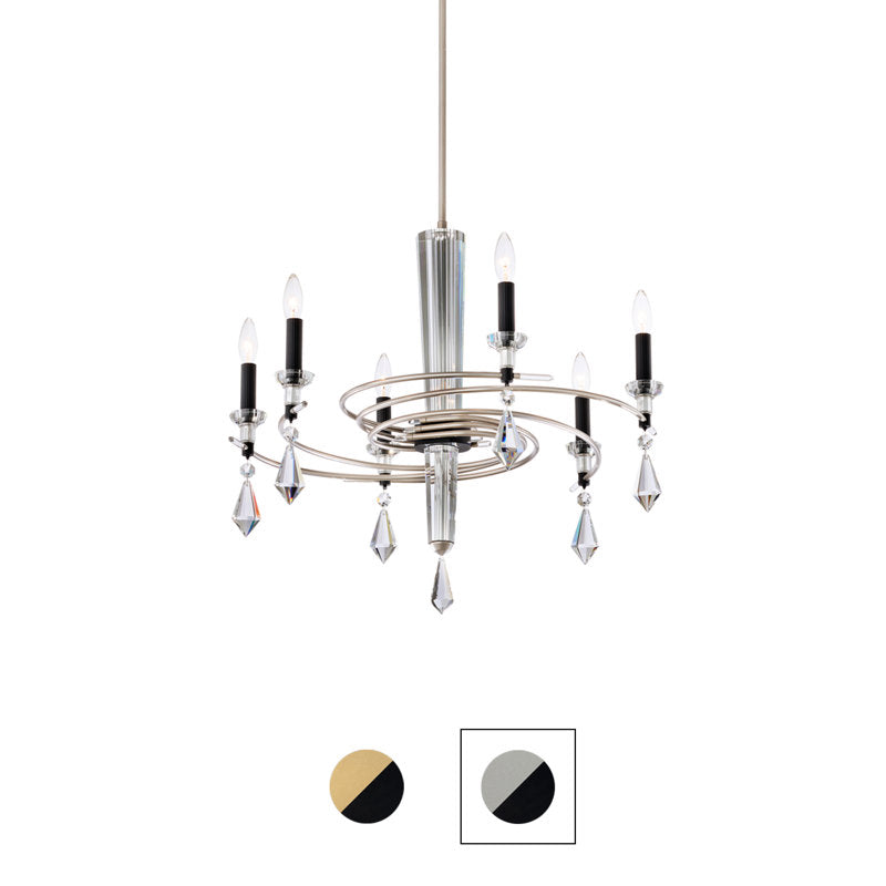 Tempest 6 Light Crystal Chandelier