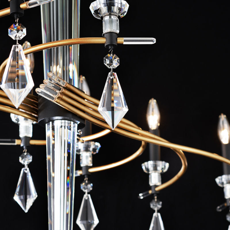 Tempest 8 Light Crystal Linear Chandelier