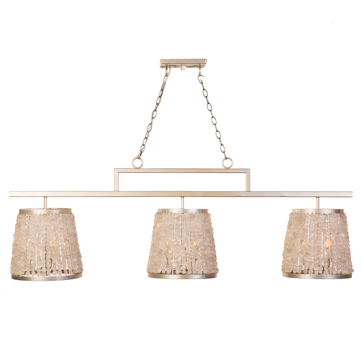 Three Shade Crystal Chandelier