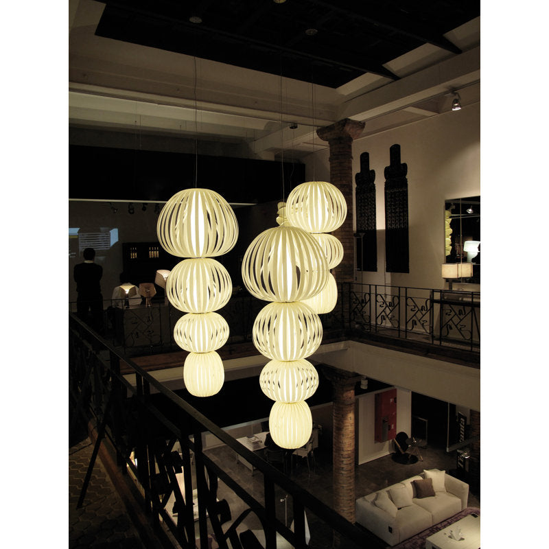 Totem Suspension Light - Medium - DIMTRIAC LED - Ivory White Shade