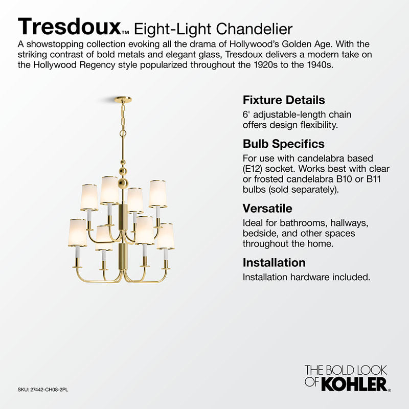 Tresdoux™ Eight-Light Chandelier