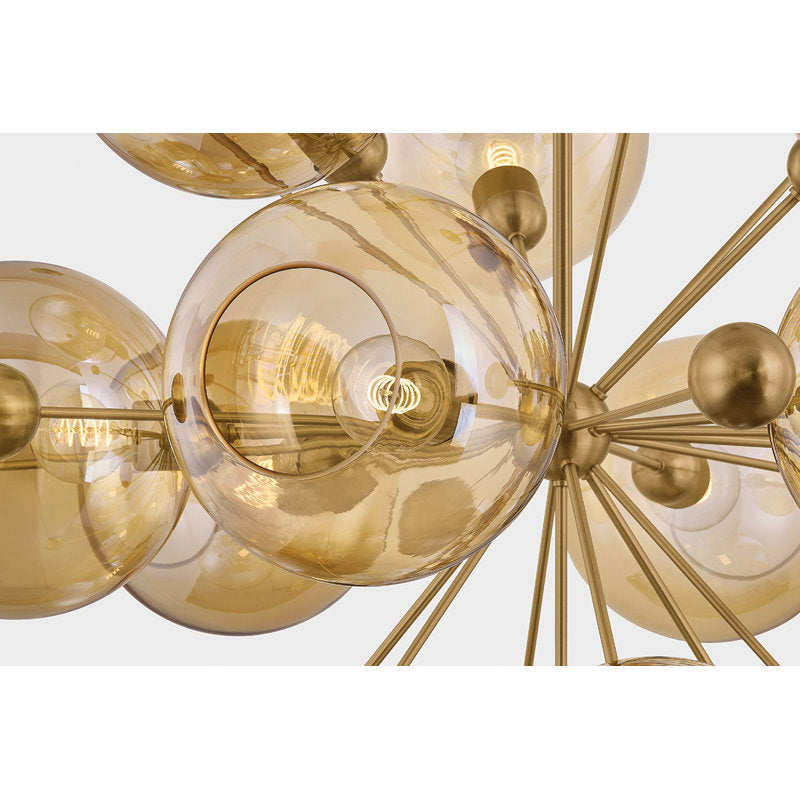 Troy Lighting Ellory 13 Light Chandelier in Patina Brass