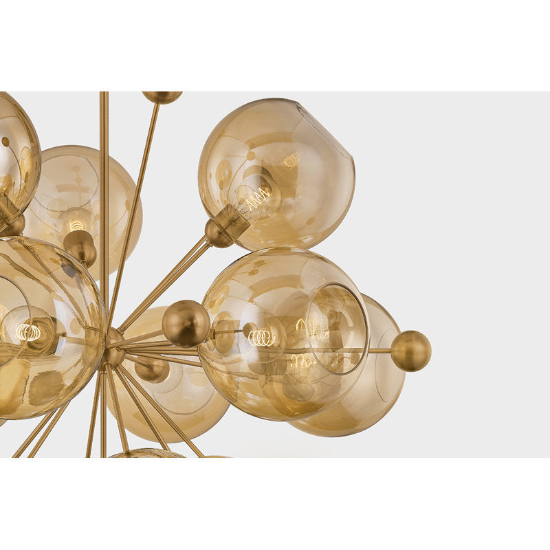 Troy Lighting Ellory 13 Light Chandelier in Patina Brass