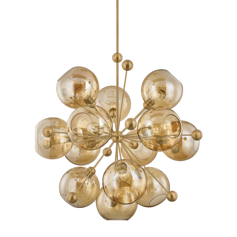 Troy Lighting Ellory 13 Light Chandelier in Patina Brass