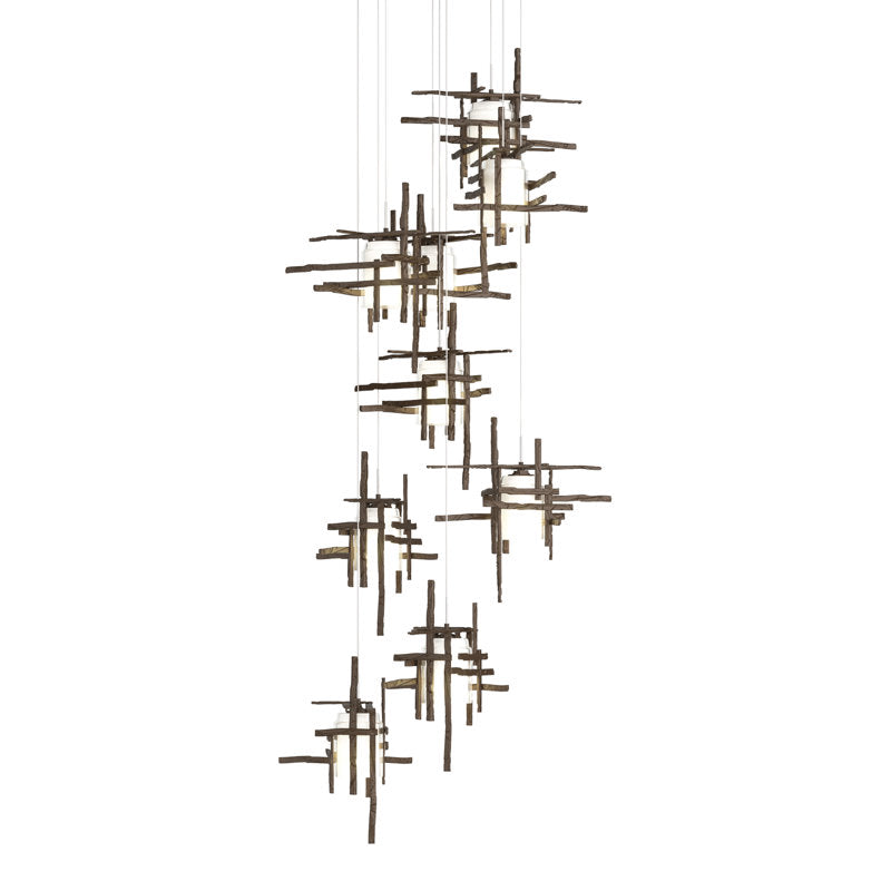 Tura 9-Light Glass Round Pendant