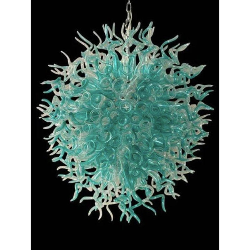 Turquoise Handmade Glass Chandelier Lighting