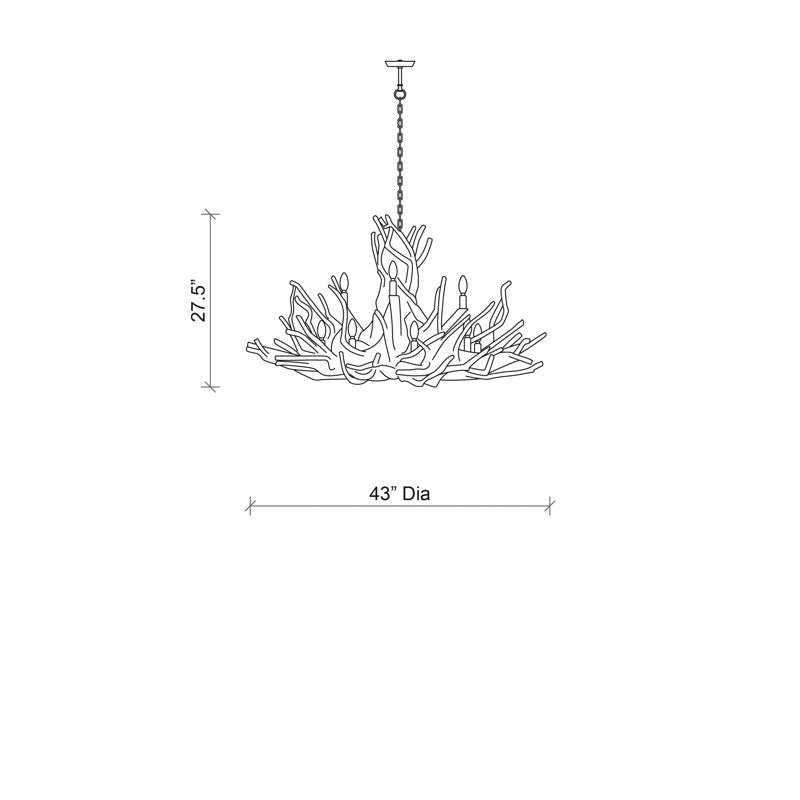 Two-Tier Wood Chandelier
