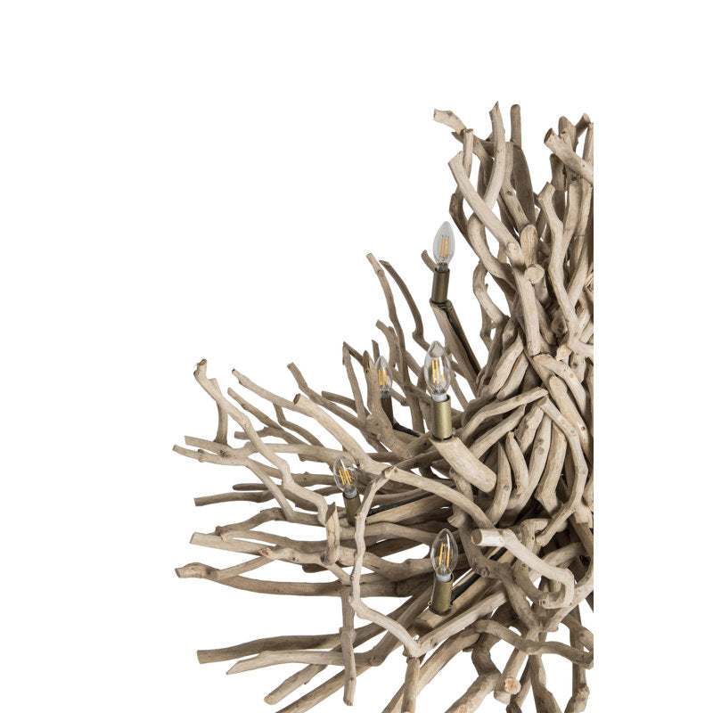 Two-Tier Wood Chandelier