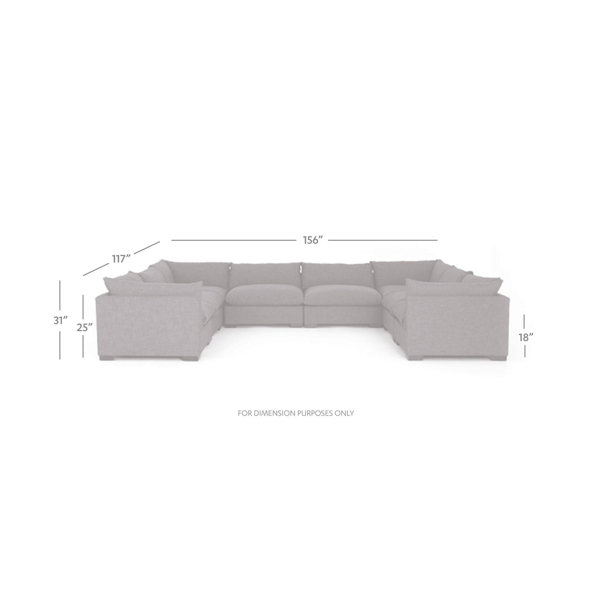 Four Hands Westwood 8 PC Sectional