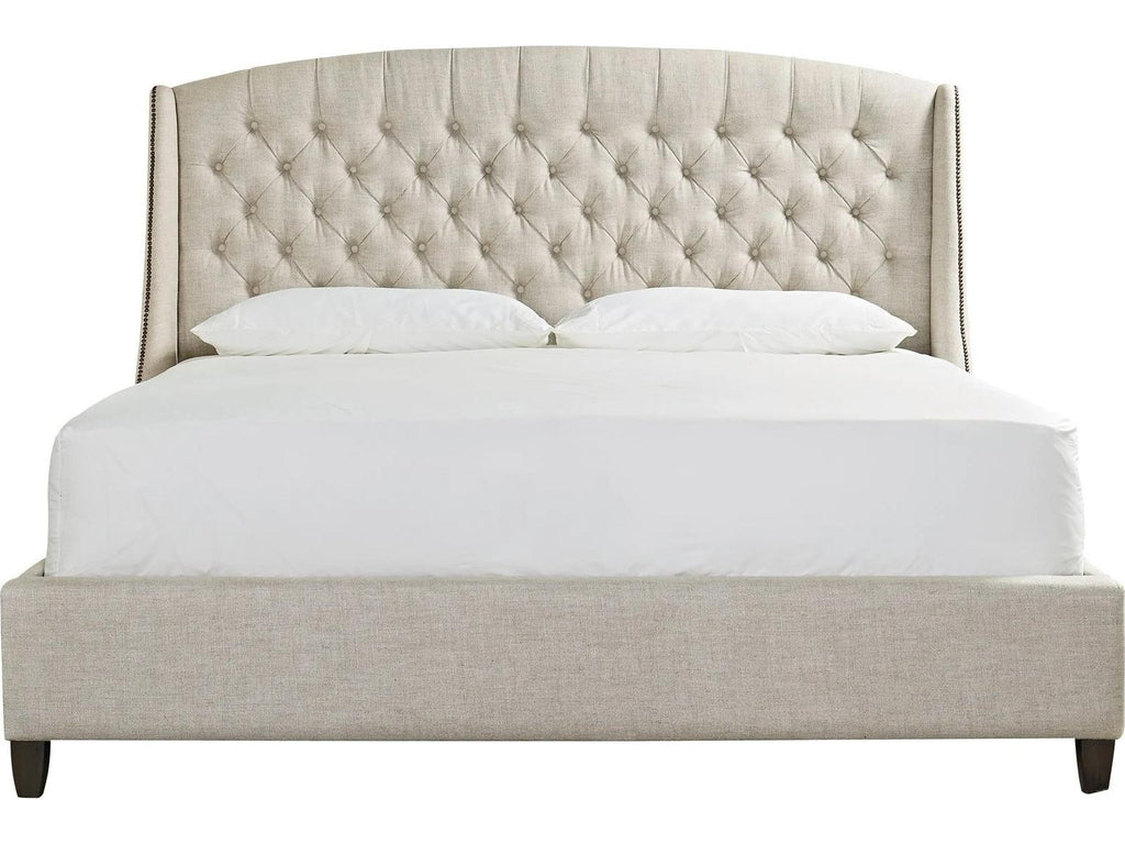 Halston Bed White Upholstered King Panel