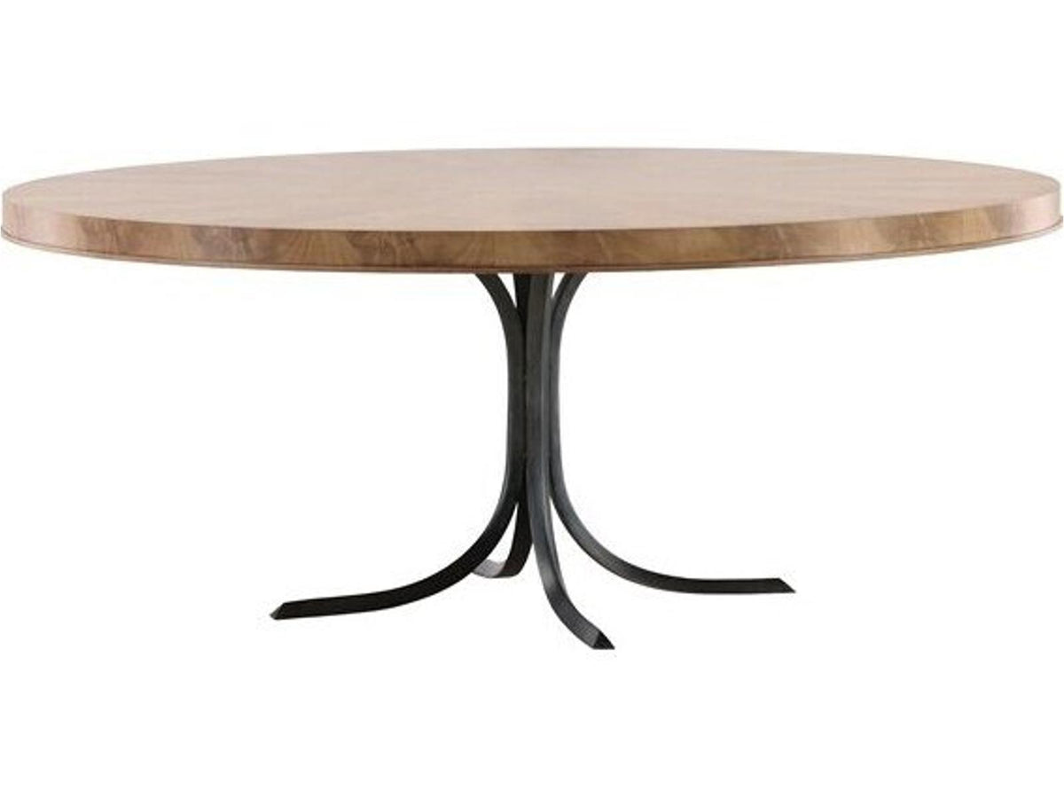 Rendition 72-Inch Round Wood Dining Table in Mocha