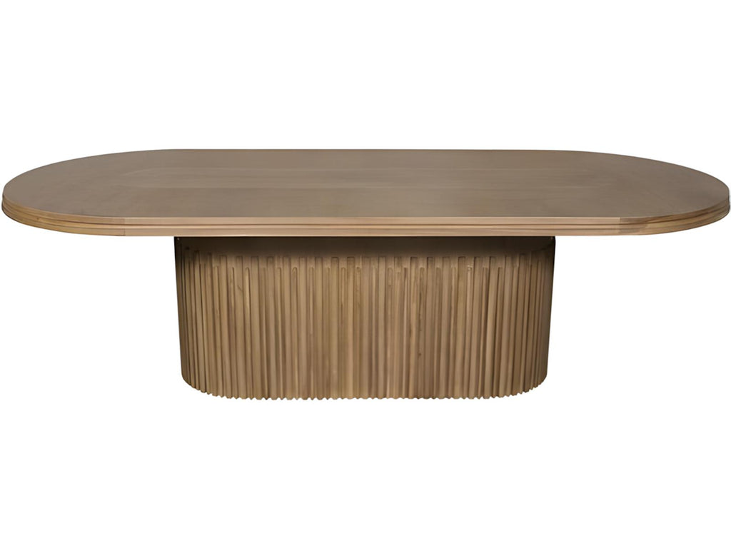Edge 102-Inch Oval Dining Table in Camel Walnut