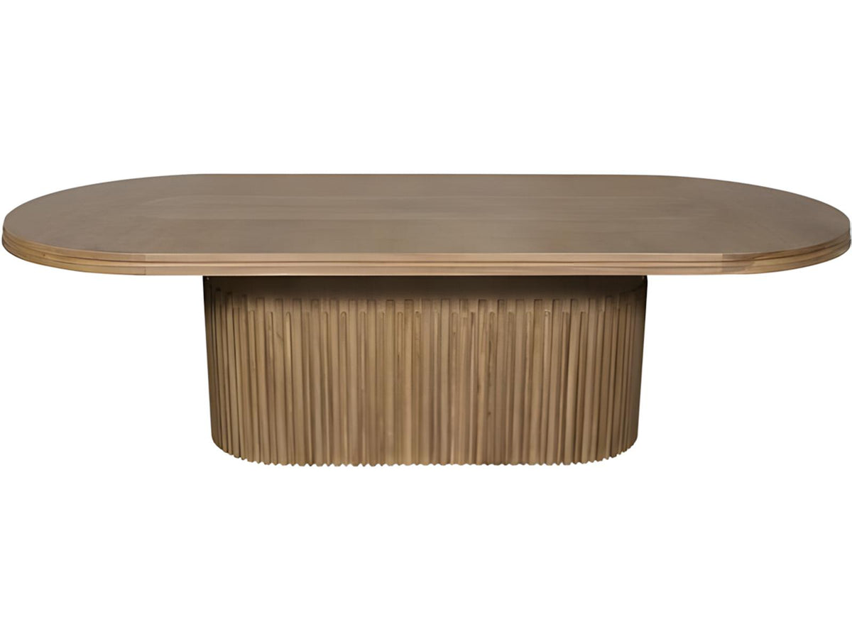 Edge 120-Inch Oval Dining Table in Camel Walnut