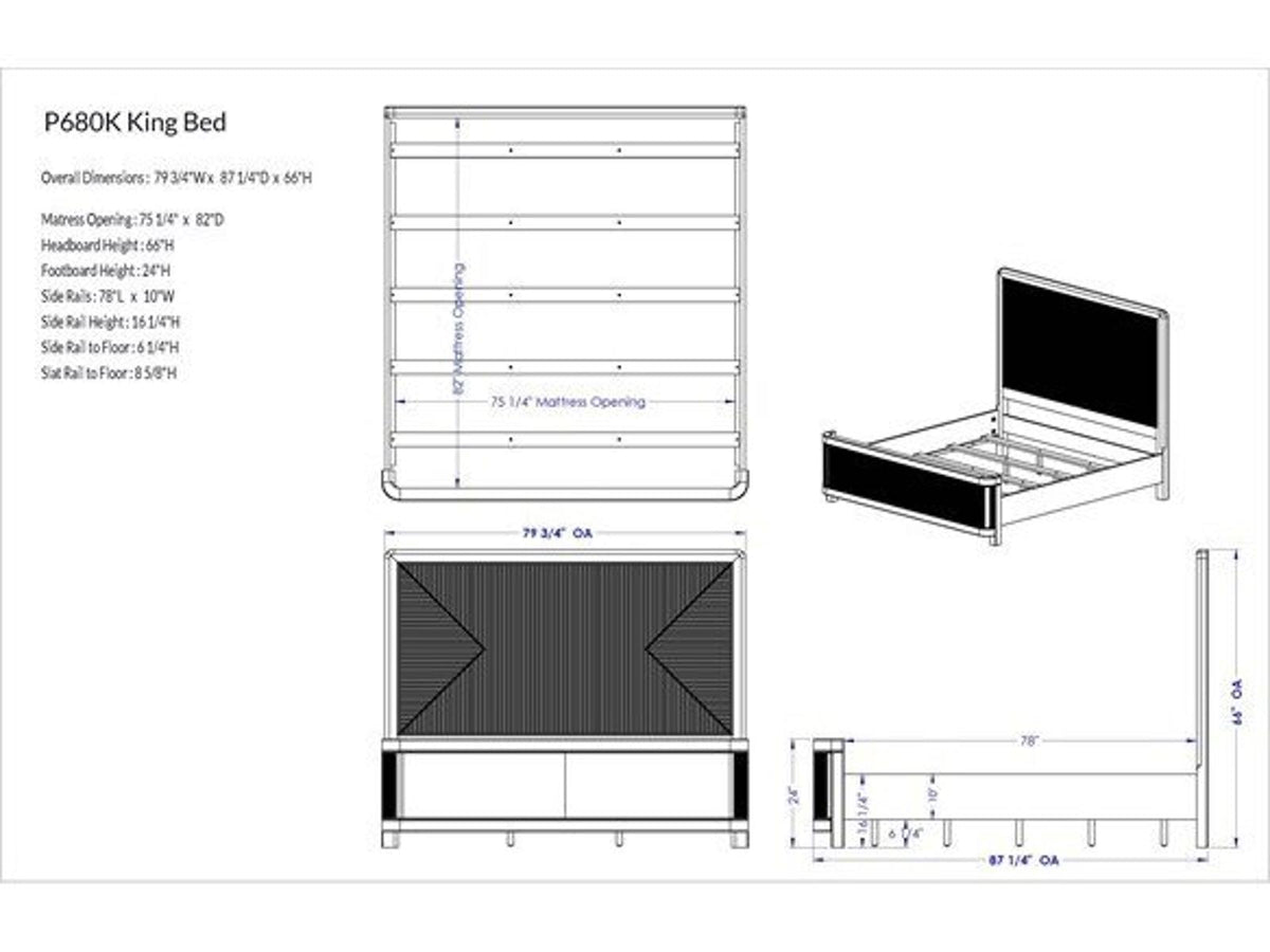 Form Natural Oak Wood King Platform Bed