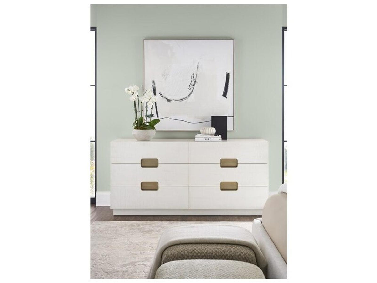 Splendor 4-Drawers White Solid Wood Double Dresser