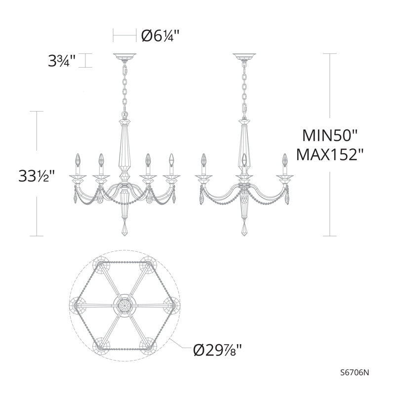 Verona 6 - Light Chandelier