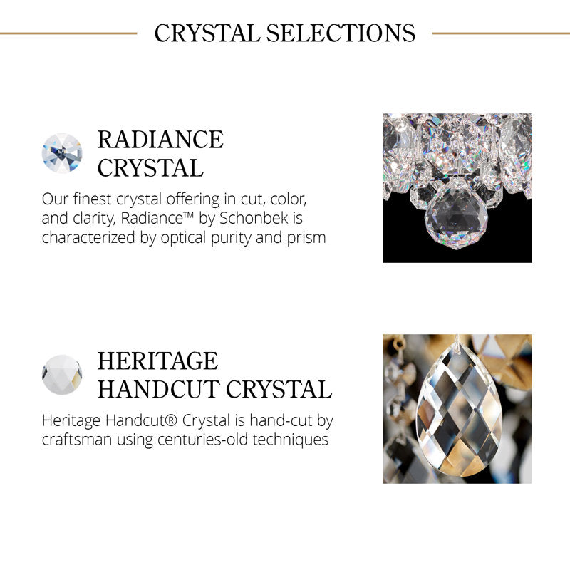 Vesca 8 Light 46in Rectangular Chandelier in Heirloom Bronze with Clear Radiance Crystals