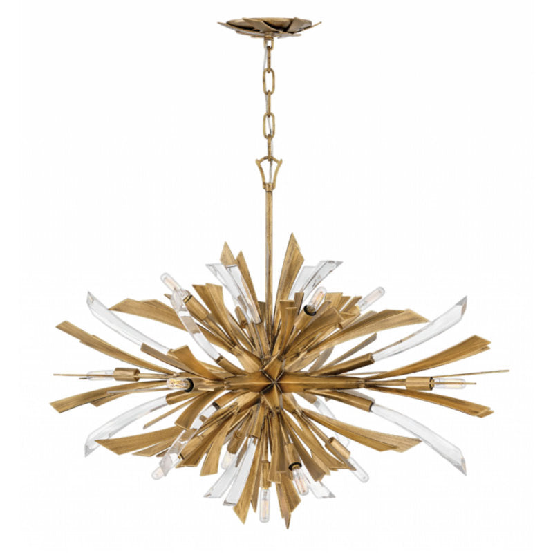 Vida 13 - Light Sputnik Sphere Chandelier with Crystal Accents