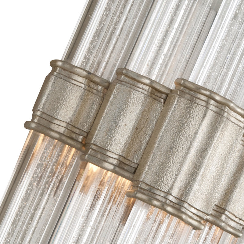 Viola 1 - Light LED Dimmable Modern Silver Leaf Flush Mount Sconce