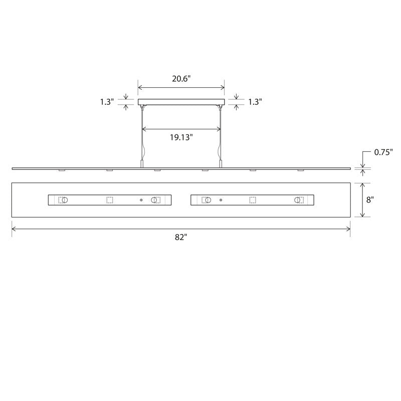 Vix 82" Dimmable LED Pendant