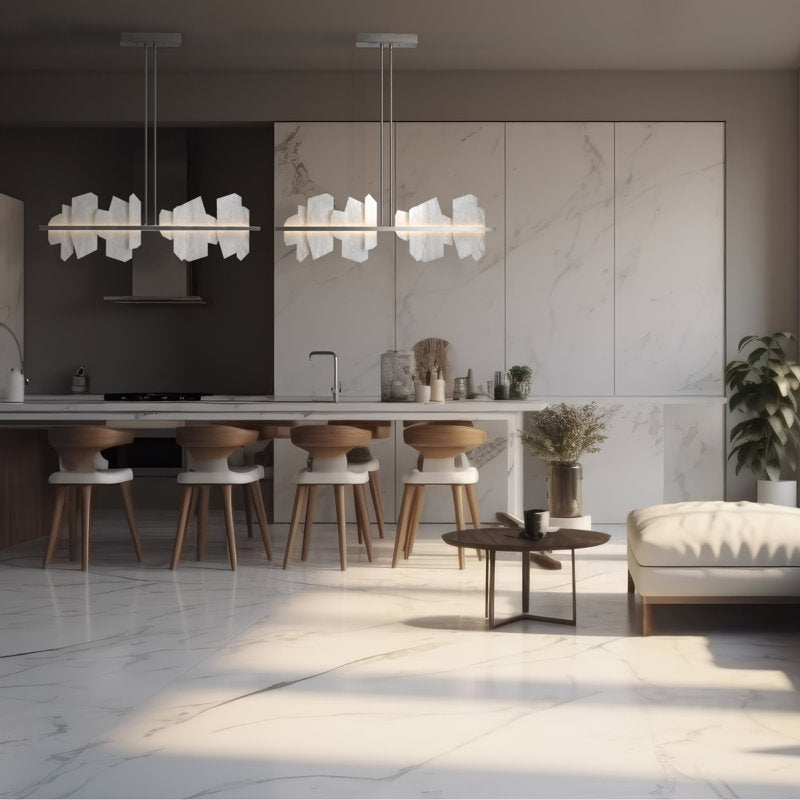 Volterra Linear LED Pendant - Ink - 51.9" - 63.9"