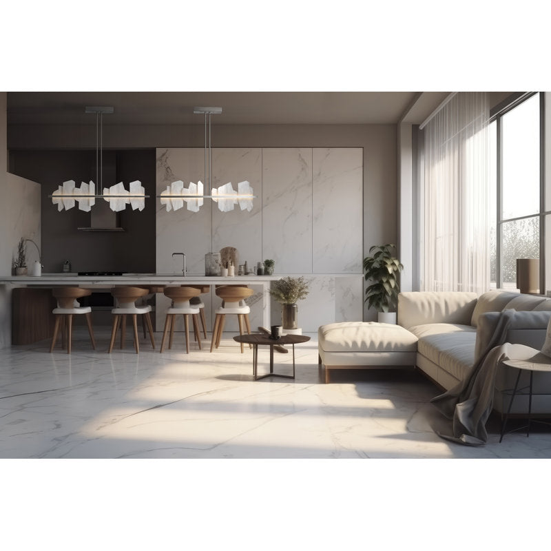 Volterra Linear LED Pendant - Ink - 51.9" - 63.9"