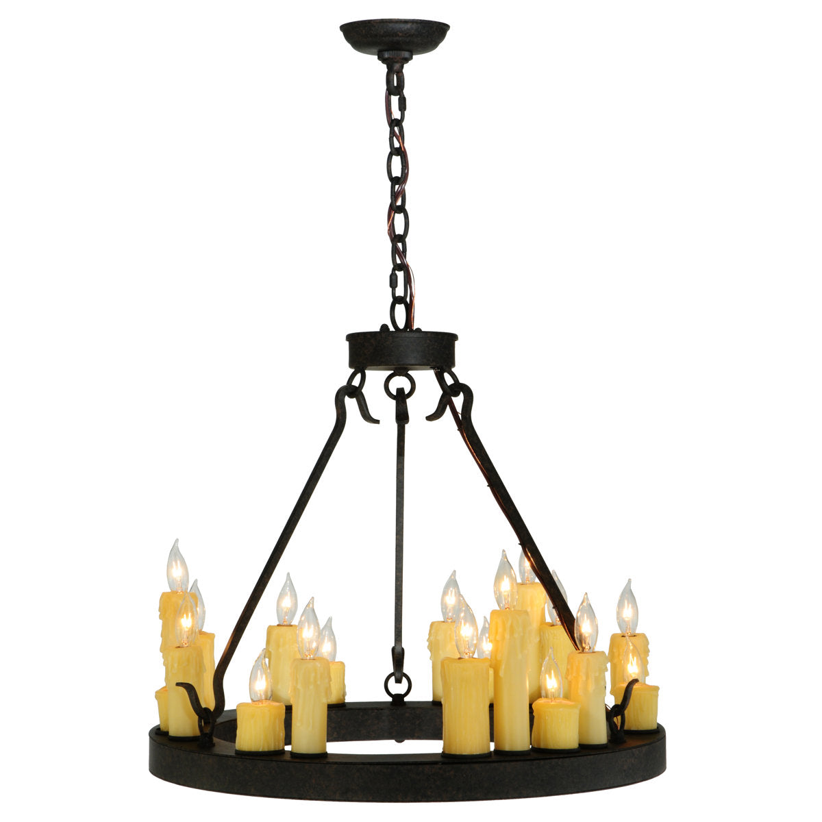 Wagon Wheel 18 - Light Chandelier