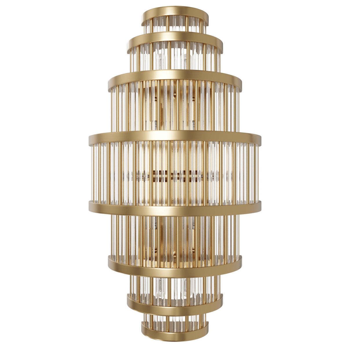 Waldorf Metal And Glass Rod Wall Sconce