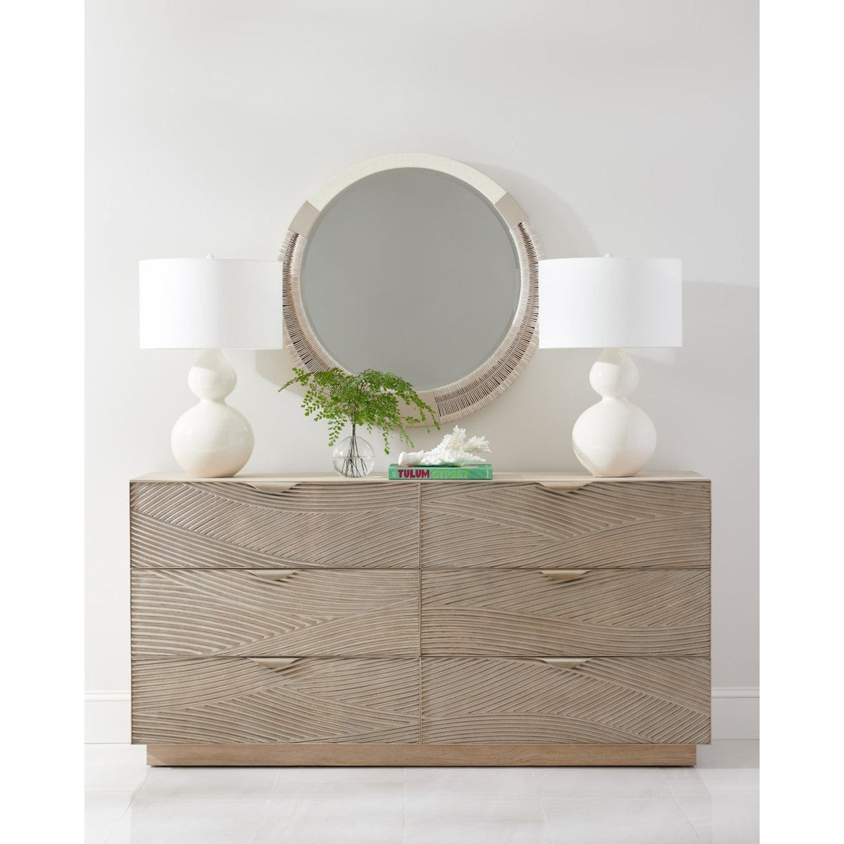 Jonathan Charles Capillary Cast Metal Texture Double Dresser (500393-BLO-SFM)