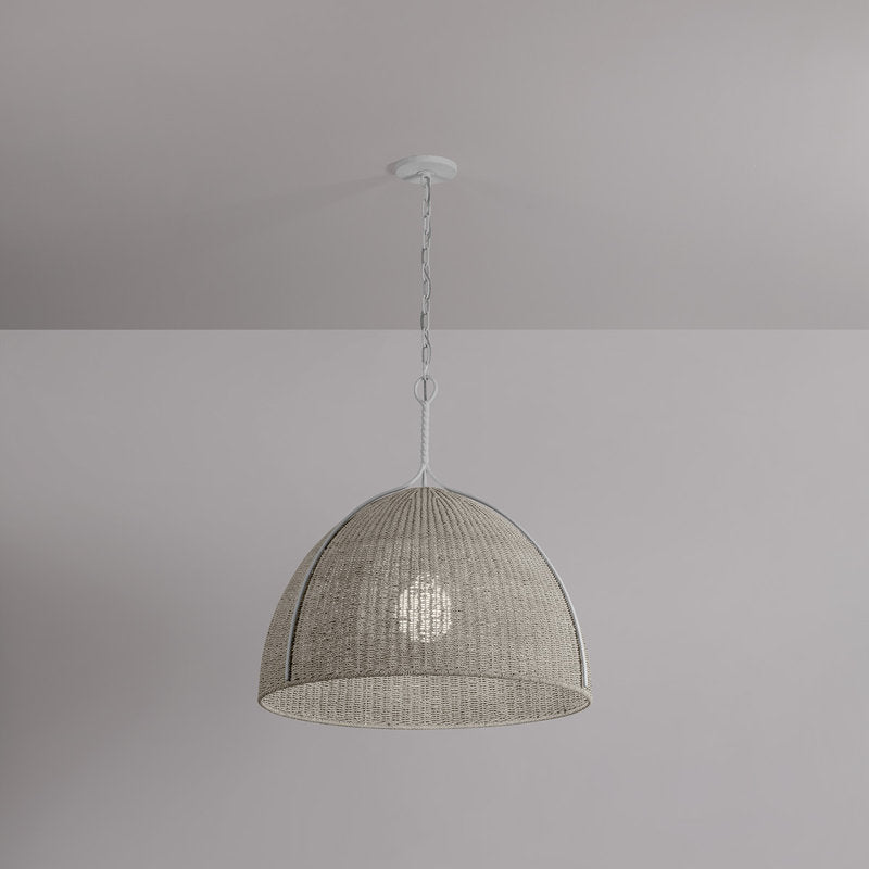 Woodlawn Pendant in White Plaster
